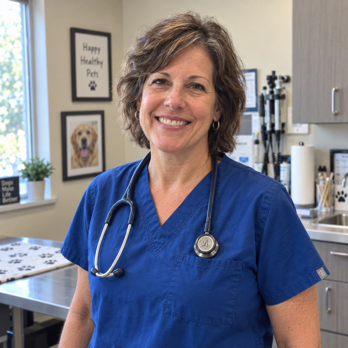 Veterinarian with a dog